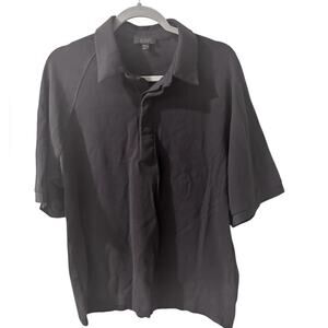 COS Men's Knit Cotton Polo NWOT Navy Concealed Button Front, size EU M (38-40)